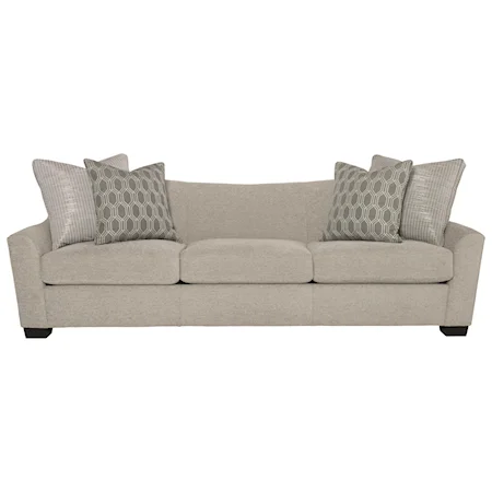 Contemporary Sofa with Concaved Seat Back